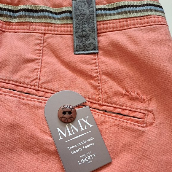Men's MMX Germany Orange Shorts with Beads Size 34 / 32 - Picture 10 of 14